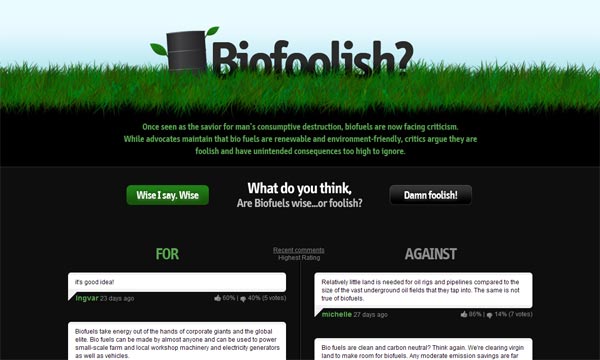 Biofuels or biofools?